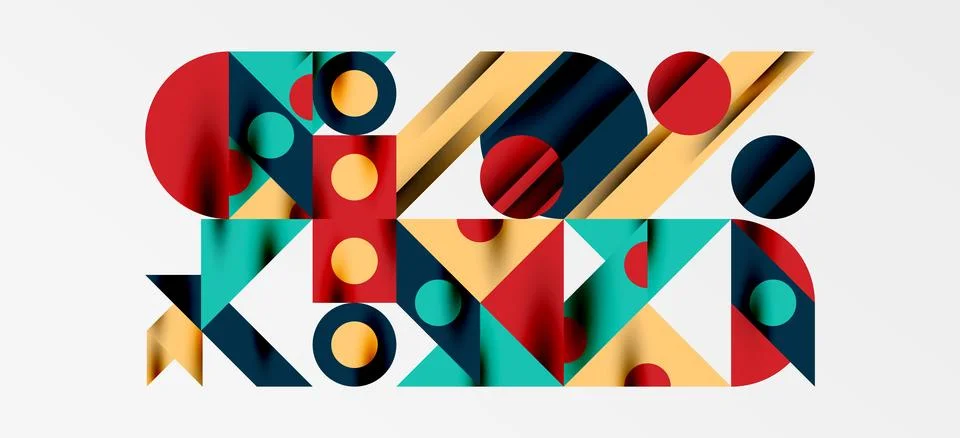 Geometric neo patterns. Abstract background for covers, banners, flyers and Stock Illustration