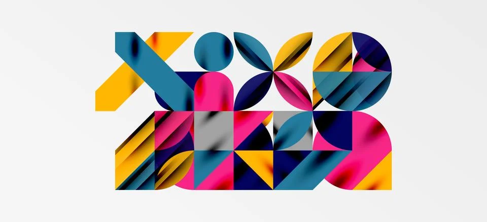 Geometric neo patterns. Abstract background for covers, banners, flyers and Stock Illustration