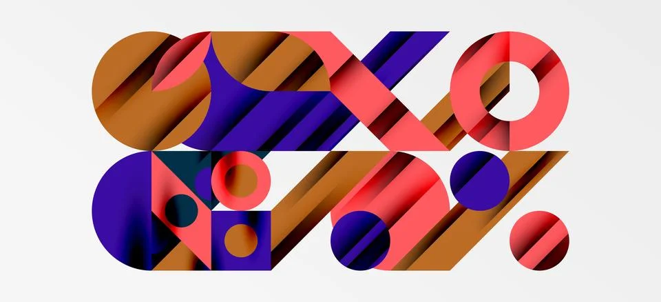Geometric neo patterns. Abstract background for covers, banners, flyers and Stock Illustration