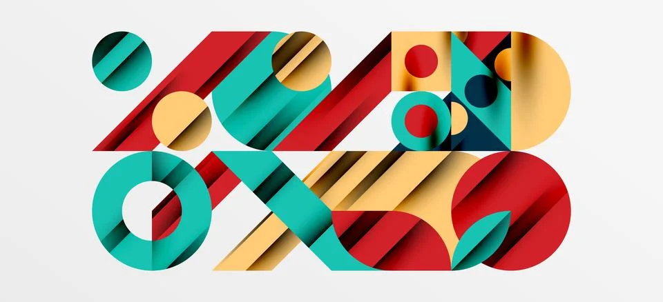 Geometric neo patterns. Abstract background for covers, banners, flyers and Stockillustratie
