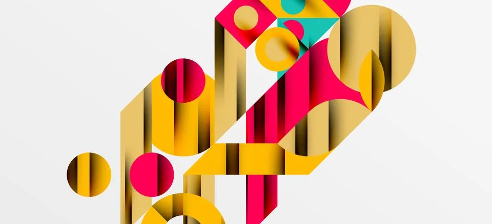 Geometric neo patterns. Abstract background for covers, banners, flyers and Illustrazione stock