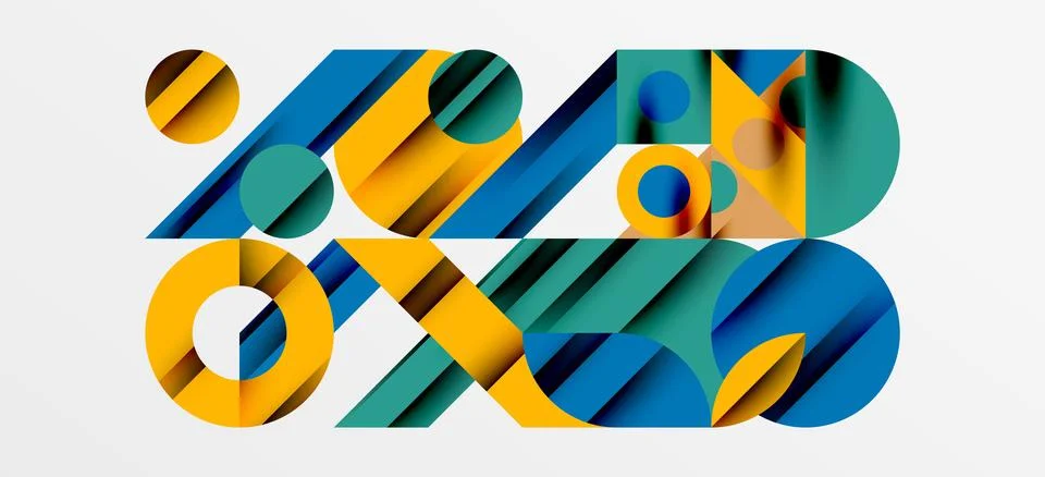 Geometric neo patterns. Abstract background for covers, banners, flyers and Stockillustratie