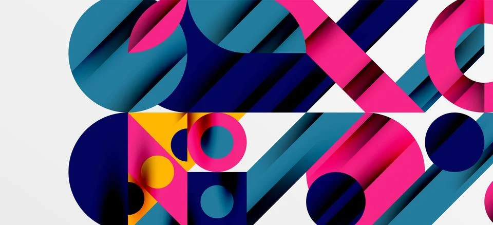 Geometric neo patterns. Abstract background for covers, banners, flyers and Illustrazione stock