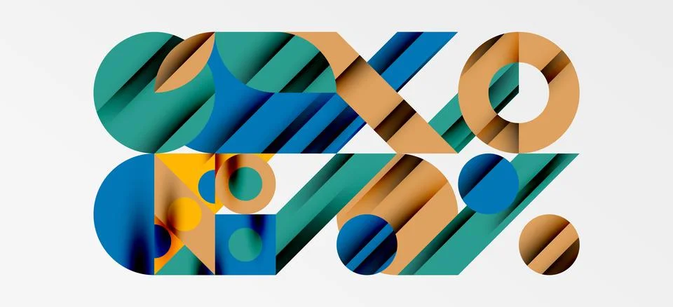Geometric neo patterns. Abstract background for covers, banners, flyers and Stock Illustration