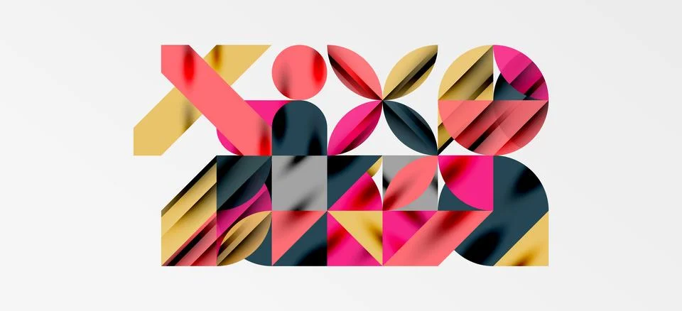 Geometric neo patterns. Abstract background for covers, banners, flyers and Stock Illustration