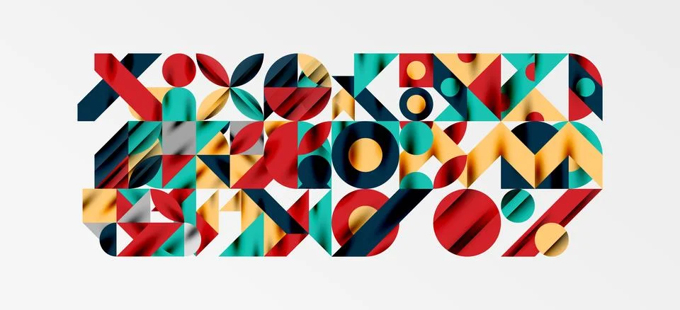 Geometric neo patterns. Abstract background for covers, banners, flyers and Stock Illustration
