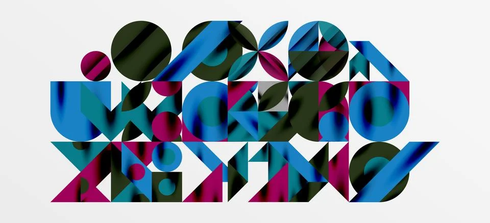 Geometric neo patterns. Abstract background for covers, banners, flyers and Stock Illustration