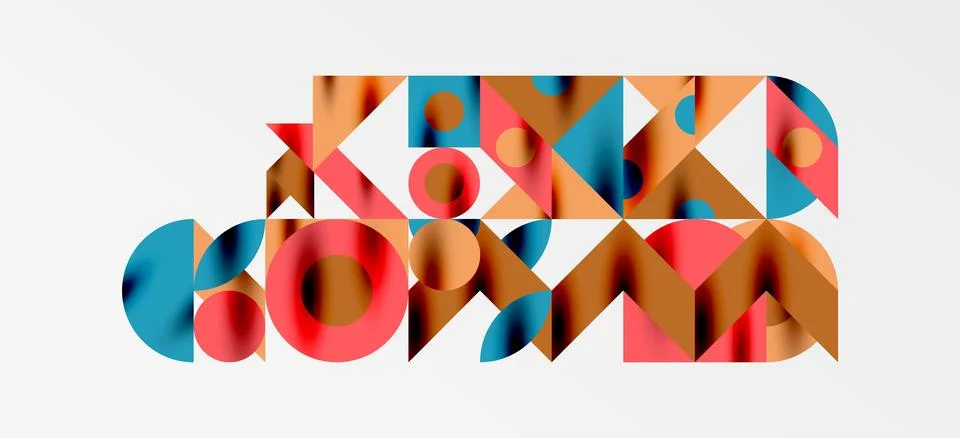 Geometric neo patterns. Abstract background for covers, banners, flyers and Stock Illustration