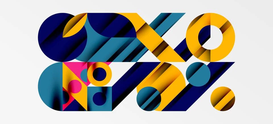Geometric neo patterns. Abstract background for covers, banners, flyers and Stock Illustration
