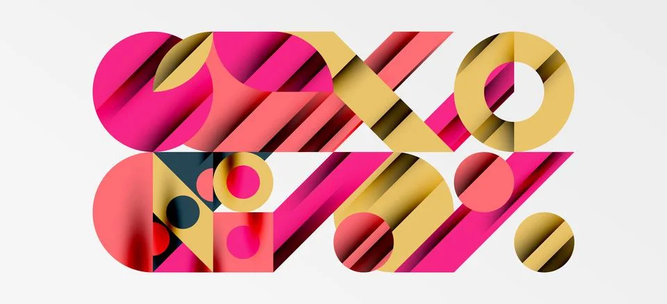 Geometric neo patterns. Abstract background for covers, banners, flyers and Stock Illustration
