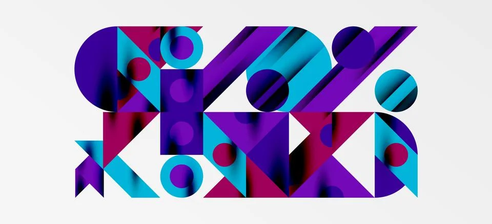 Geometric neo patterns. Abstract background for covers, banners, flyers and Stock Illustration