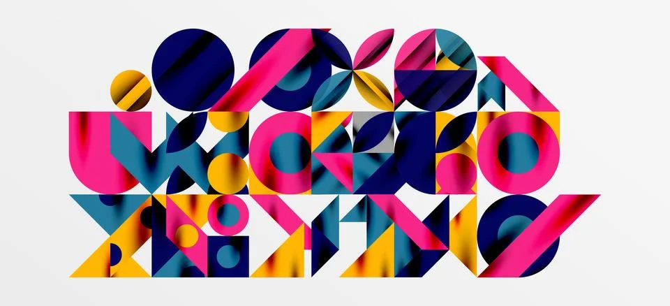 Geometric neo patterns. Abstract background for covers, banners, flyers and Stock Illustration
