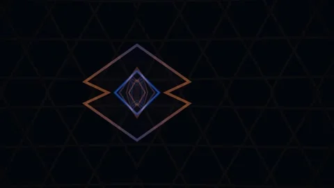 Geometric Neon Diamond Pattern Seamless Loop Stock Footage 340656733