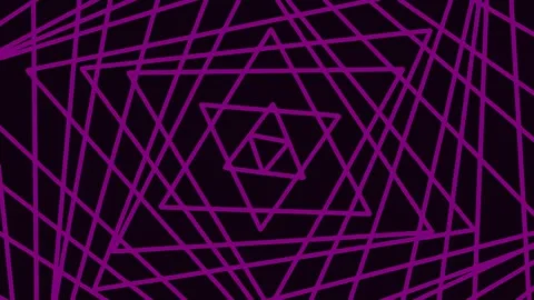 Geometric neon pink abstract lines design on black background Stock Footage 341058416