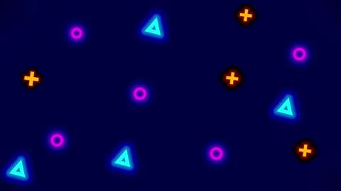 Geometric Neon Shapes Background Stock Footage 335633609