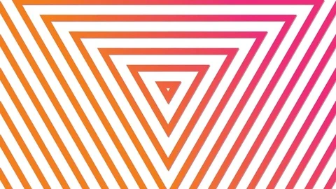 Geometric neon triangle abstract looping motion background pink yellow Stock Footage 76319179
