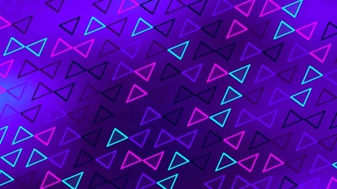 Geometric Neon Triangles Shimmering in Electric Purple Studio Stock Footage 337917165