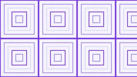 Geometric nested squares pattern with purple outlines on white background Stock Illustration
