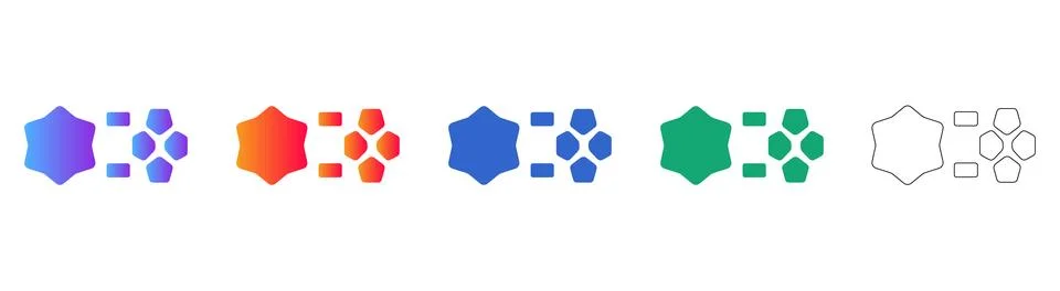 Geometric Network and Connection Node Icons Ilustración de archivo