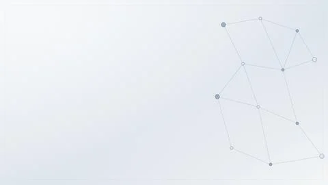 Geometric network diagram with connected nodes and dotted lines on light ba.. Stock Illustration