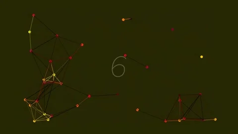 Geometric network grid with glowing abstract connections on a deep tech bac.. Stock Footage 342116342