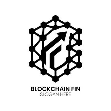 Geometric Network Logo Design with Connected Nodes and Upward Arrow Stock Illustration