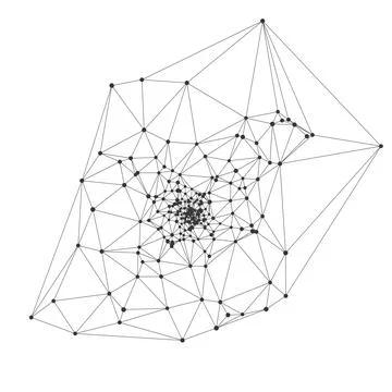 Geometric Network Mesh with Connected Dots イラスト素材