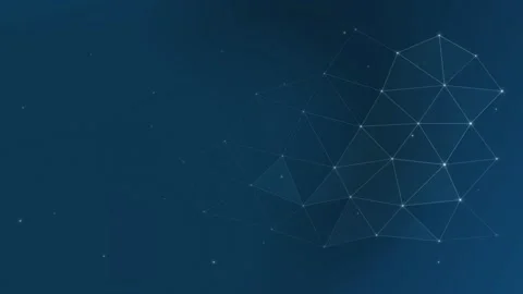 Geometric network pattern composed of interconnected lines and glowing node.. Stock Footage 346002212