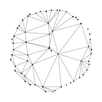 Geometric Network Polygonal Abstract Diamond Shape Illustrazione stock