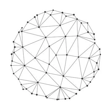 Geometric Network Sphere with Sparse Center イラスト素材