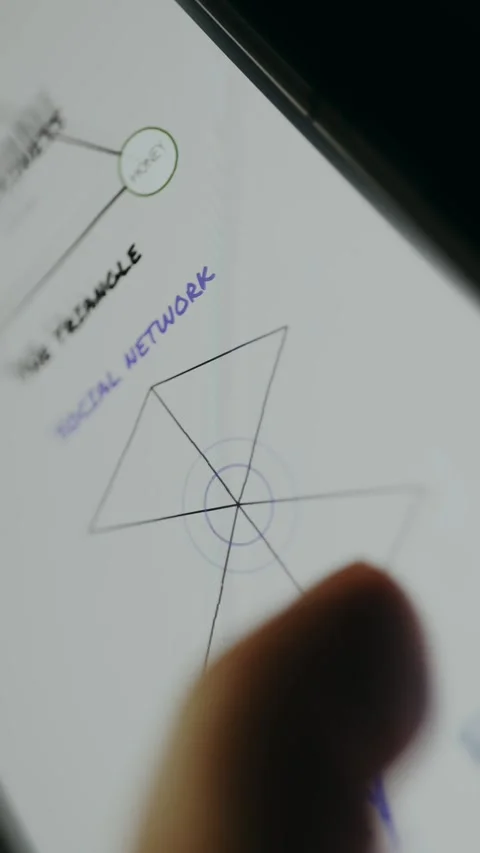 Geometric node-based diagram representing SOCIAL NETWORK Stock Footage 334943491