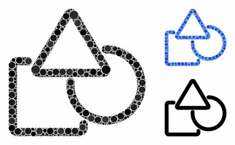 Geometric objects Composition Icon of Circles Ilustración de archivo