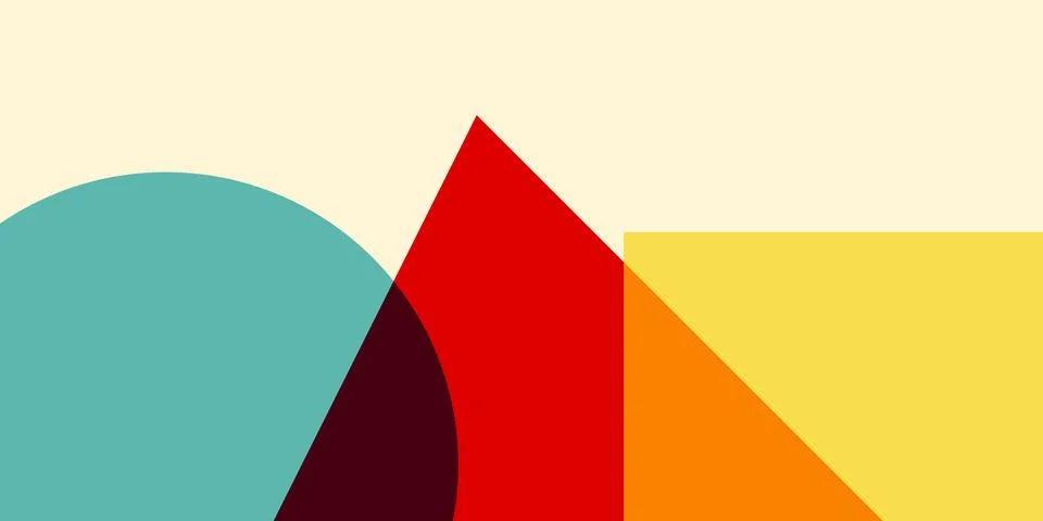 Geometric Objects, Layers with Riso Print Effect - Graphic Element for Fabr.. Stock Illustration