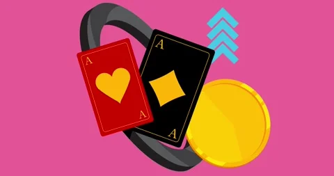 Geometric objects with Poker Playing Card Stock Footage 322083210