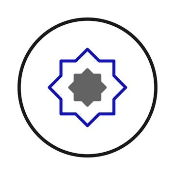 Geometric octagonal star logo concept presenting symmetry and precision for.. Stock Illustration