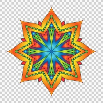 Geometric octagonal star mandala vector Stock Illustration