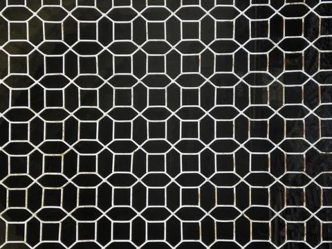 Geometric octagonal window grill pattern Stock Photos