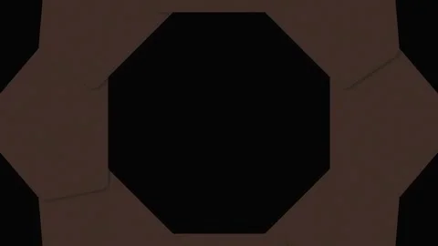 Geometric Octagons Rotating with Star Shapes in Dark Background Cinematic M.. Stock Footage 340942770