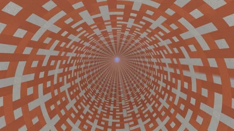 Geometric Orange Abstract Tunnel Stock Footage 320828134