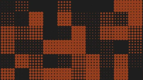Geometric orange and black pattern squares and rectangles Stock-Footage 297616242