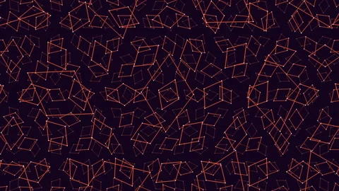 Geometric orange and black pattern on dark background 스톡 동영상 311591135