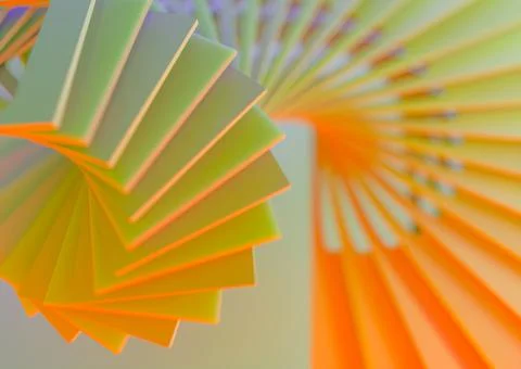 Geometric orange background with different color tones. 3D illustration Illustrazione stock