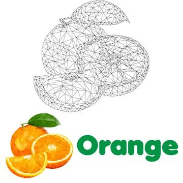 Geometric orange Stock Illustration