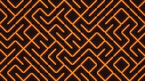 Geometric orange line pattern on black background イラスト素材