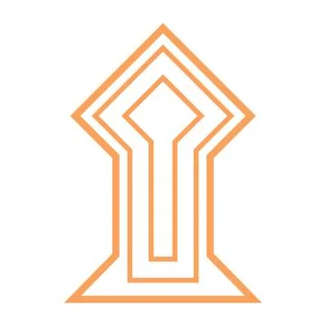 Geometric Orange Logo Design Element Ilustração Stock