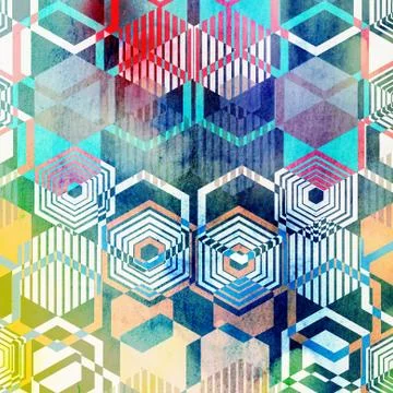 Geometric ornament polygons Stock Illustration
