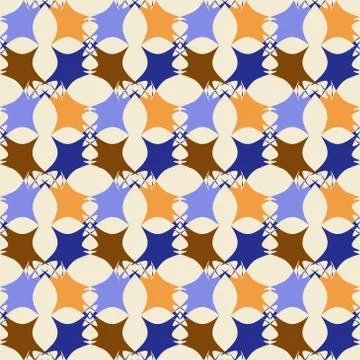 Geometric ornament seamless pattern.   Stock Illustration