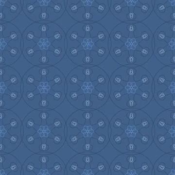 Geometric ornament seamless pattern.   Stock Illustration