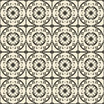 Geometric ornament seamless pattern.  Textile design template seamless Stock Illustration