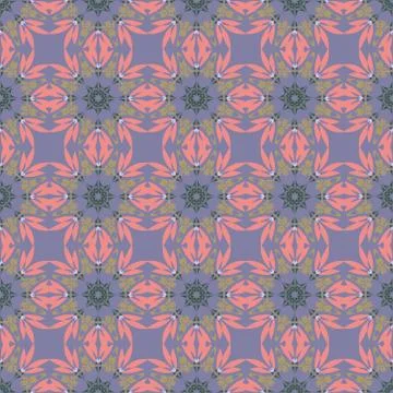 Geometric ornament seamless pattern.  Textile design template seamless. Stock Illustration